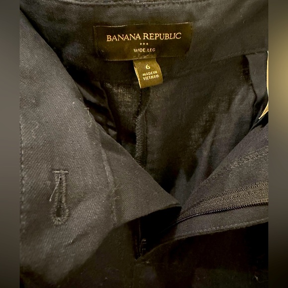 NEW Banana Republic navy linen pleaded wide leg trouser - Picture 4 of 4